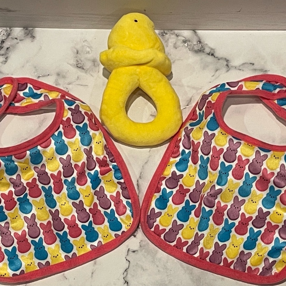Peeps Bibs & Rattle Set